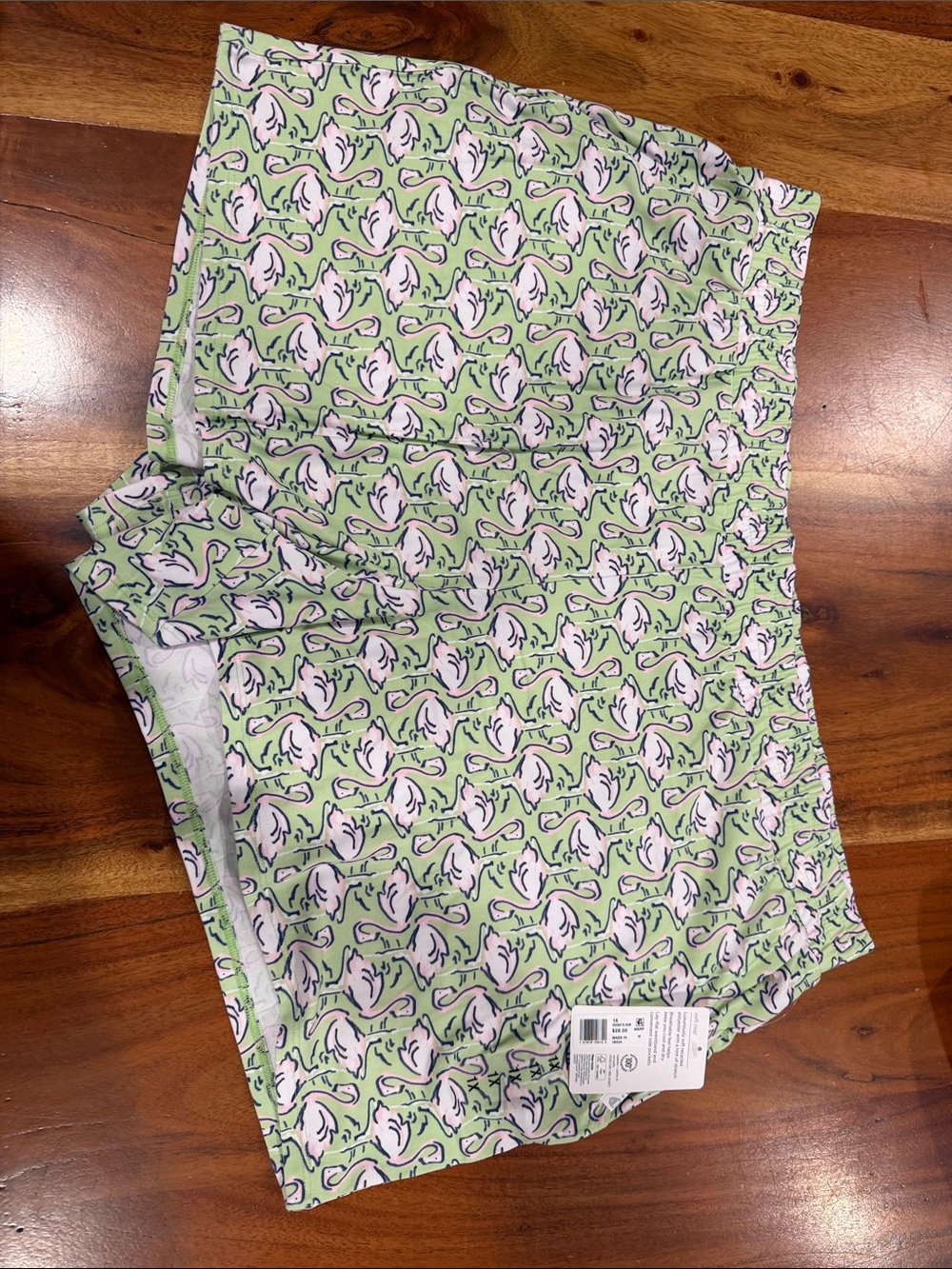 NWT Jockey Green Floral Print Shorts